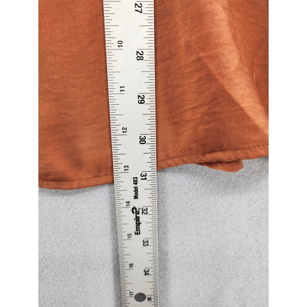 Banana Republic Rust Orange Pleated Racerback Camisole Tank Top Large Boho Chic - Picture 11 of 11